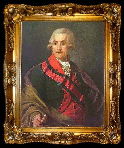 framed  Dmitry Levitzky Portrait of General Iosif Igelstrom, ta009-2